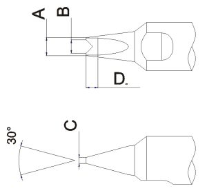 Rysunek wymiarowy dla Grotów 911G DV2
